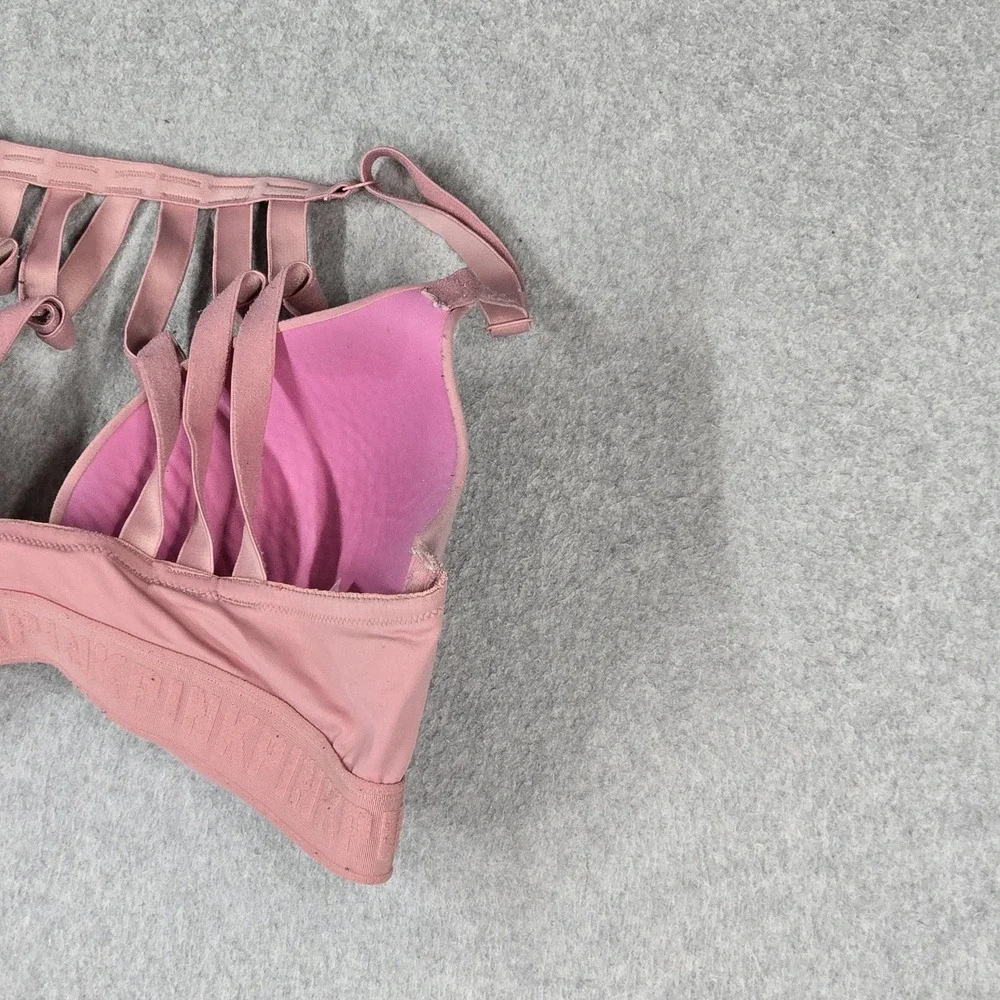 PINK Women Bra 36D Pink Wear Everywhere Push Up Underwired Front Closure READ